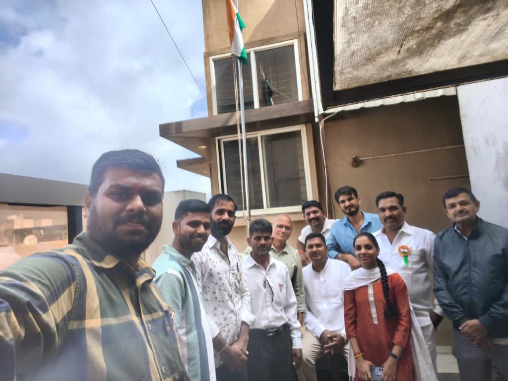 Team under the Indian flag